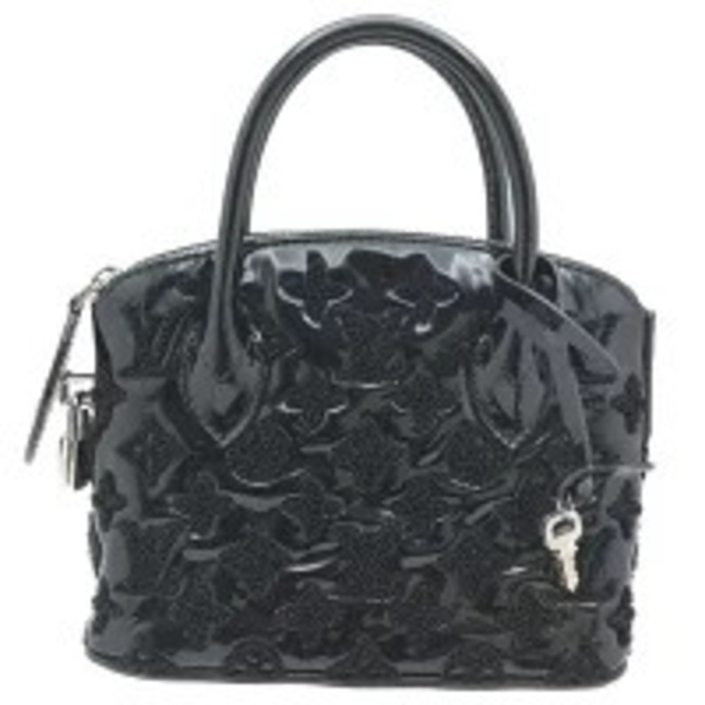 LOUIS VUITTON Lockit Bouclette Fascination Handbag Vernis Noir Black
